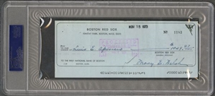 Luis Aparicio 1973 Boston Red Sox Signed Check